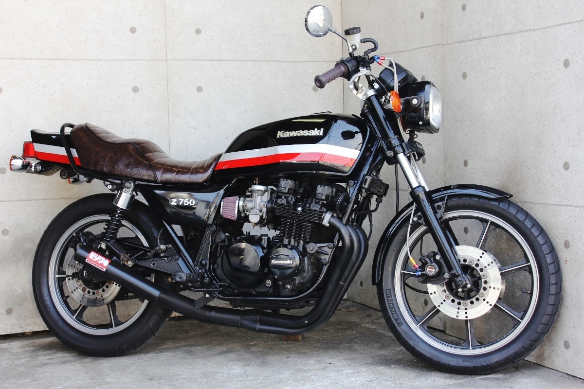 横浜～ Kawasaki Z750GP 昭和57年 ブラック 好調 車検付き(401cc-750cc 