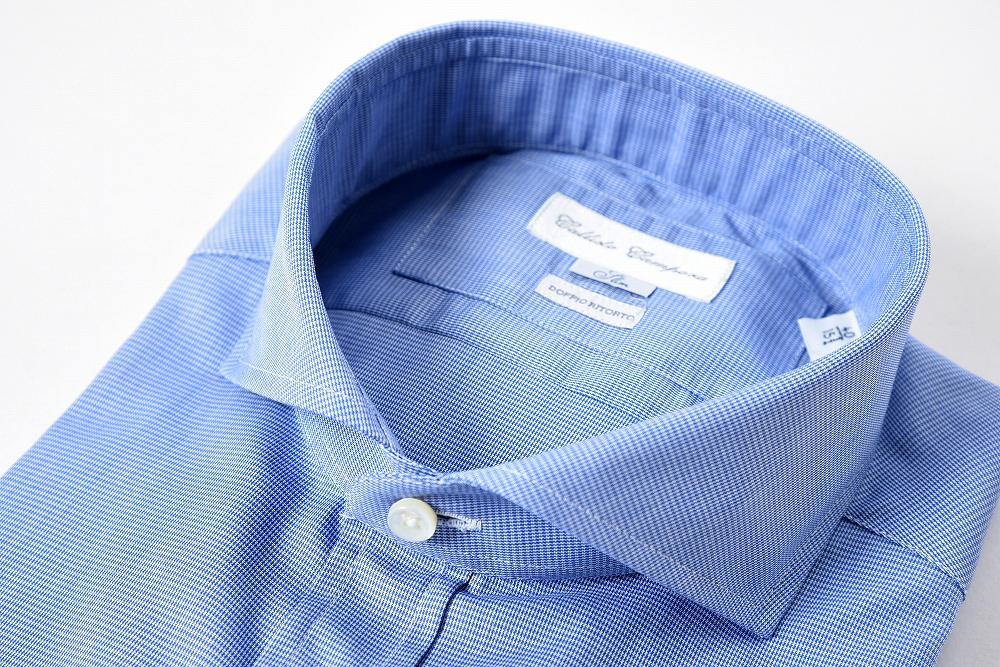 新品 2.5万 Callisto Campora 【40】ストレッチ ドレスシャツ SLIM FIT スリムフィット ホリゾンタルカラー 292106