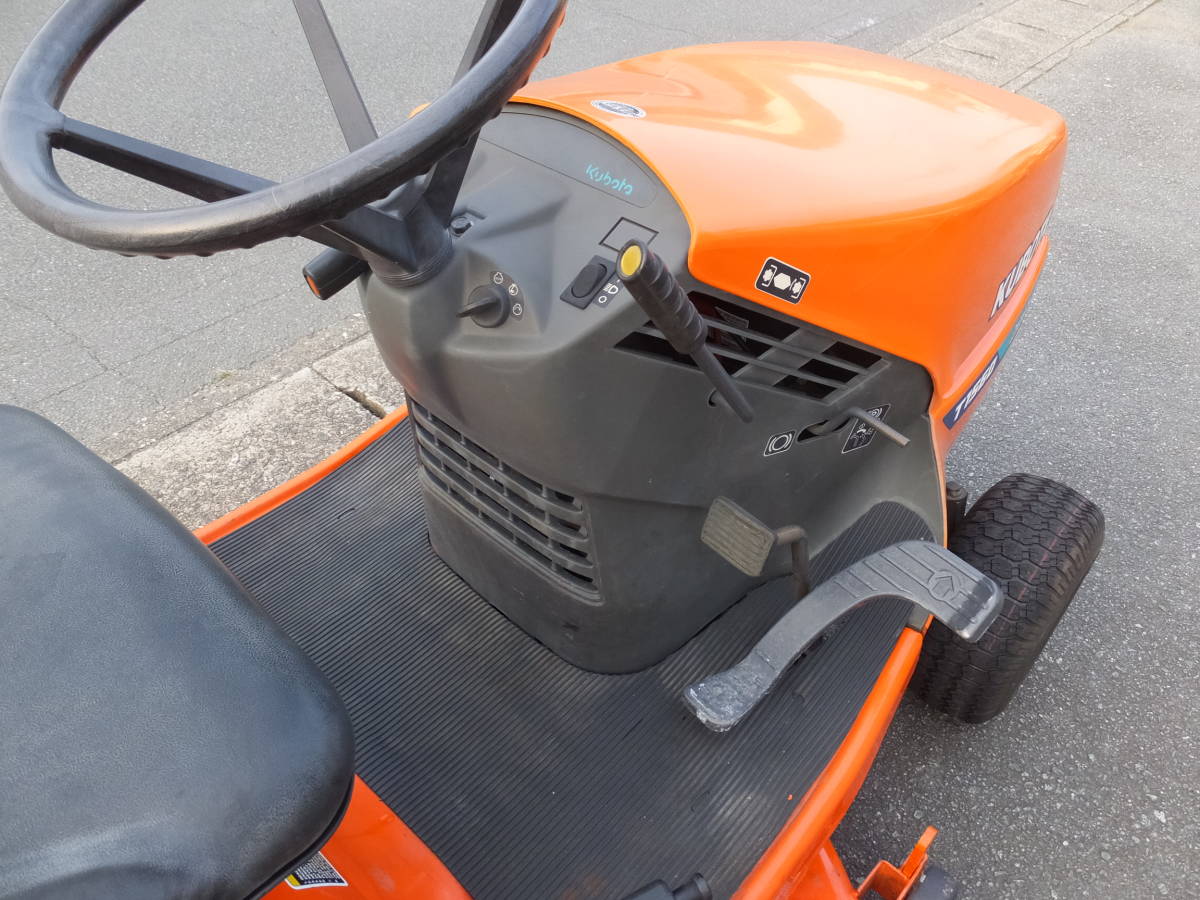 ★乗用芝刈機★　クボタ　T1560 14馬力　セル付き　乗用草刈機　モアー_7