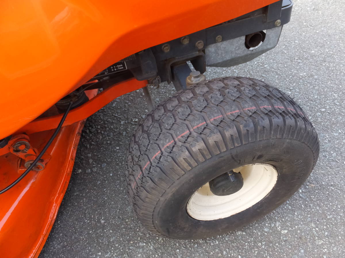 ★乗用芝刈機★　クボタ　T1560 14馬力　セル付き　乗用草刈機　モアー_8