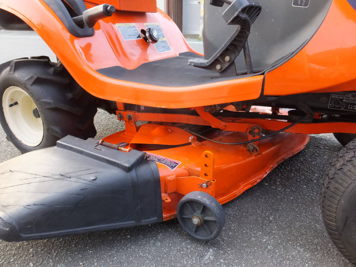 ★乗用芝刈機★　クボタ　T1560 14馬力　セル付き　乗用草刈機　モアー_9