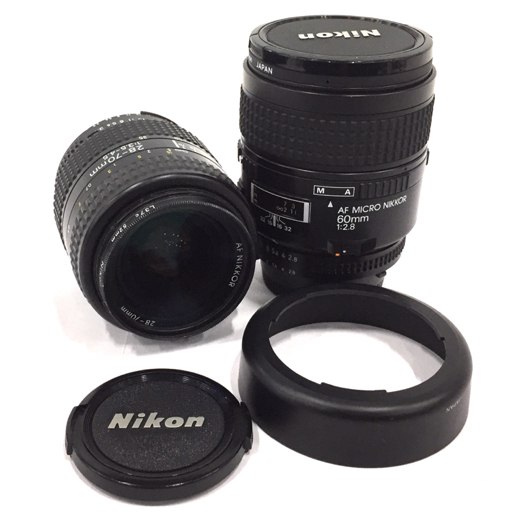 Nikon ニコン AF NIKKOR 28-70mm 1:3.5-4.5 AF MICRO NIKKOR 60mm 1:2.8 レンズ 2本セット ジャンク
