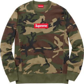 【人気SALE，SALE】 国内正規 Supreme Box Logo Crewneck S woodland camo カモ 迷彩 シュプリーム ボックスロゴ sweatshirt hooded 15aw 15fw(トップス)｜売買されたオークション情報、yahooの商品情報をアーカイブ公開 - オークファ 男性用