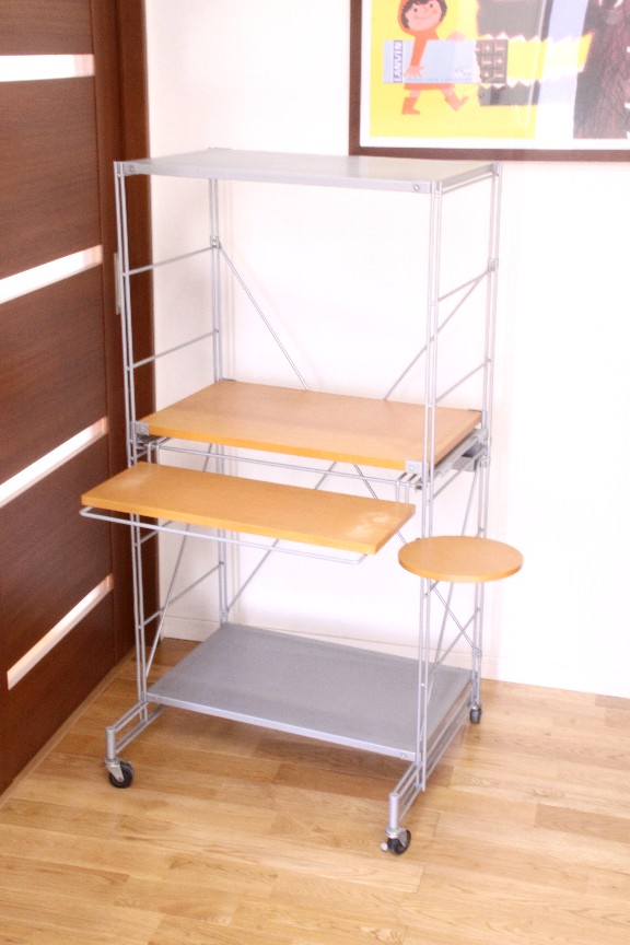 無印良品 スチールユニットシェルフのパソコンデスク/// 住まい