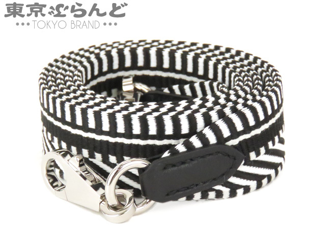 101318053 エルメス HERMES バンドリエール サングル カヴァル 25mm ショルダーストラップ スイフト キャンバス A刻印 シルバー金具 美品