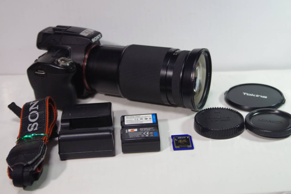 SONY α55 SLT-A55V 動作確認済+28-300mmレンズ他、1式揃って