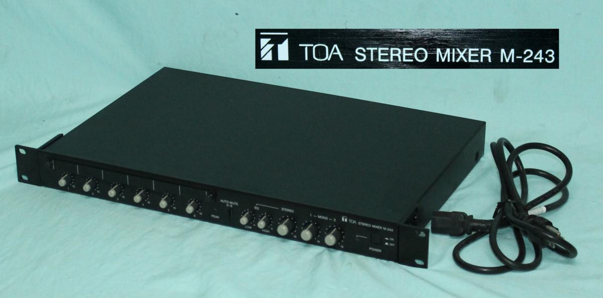 新品】Toa M-243 ステレオミキサー 6チャンネルオーディオラック Toa