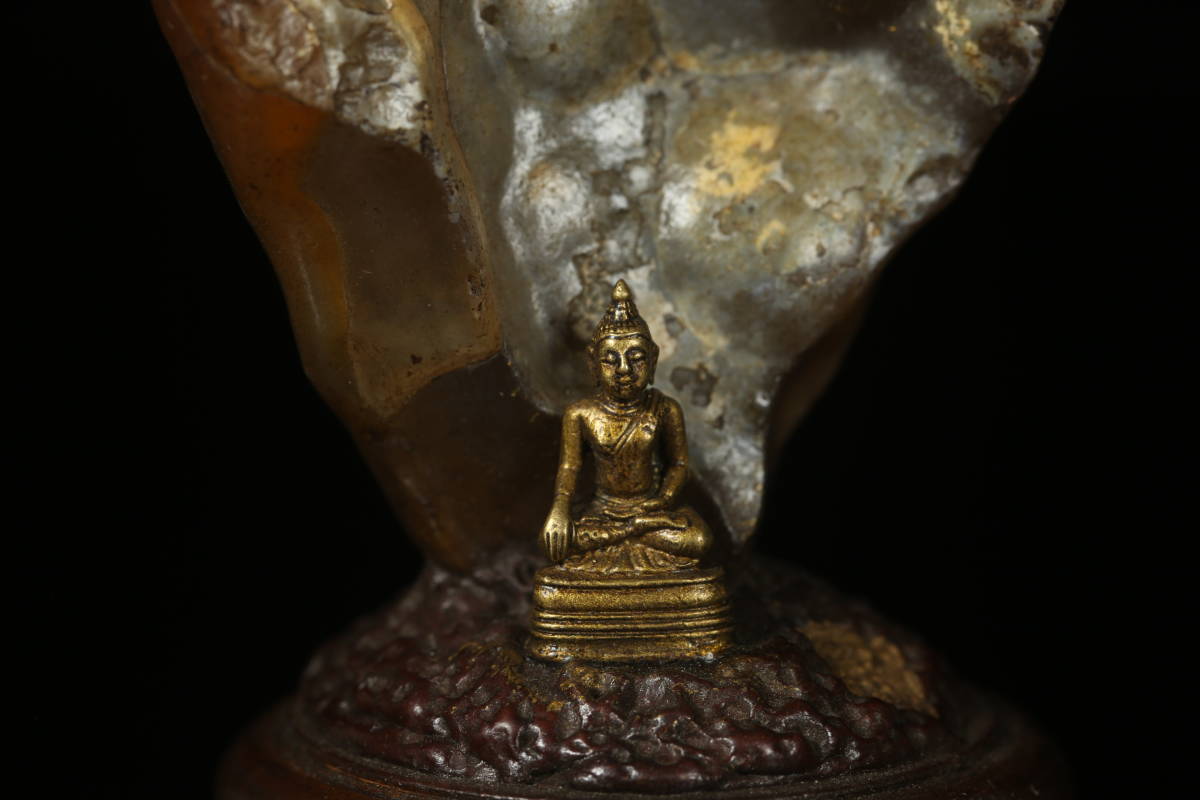 M*萬様 清時代 古銅製 仏像 古董 1806T18043】中国古董品 清 時代唐物 奇石 古い銅製『仏像』置物 中国