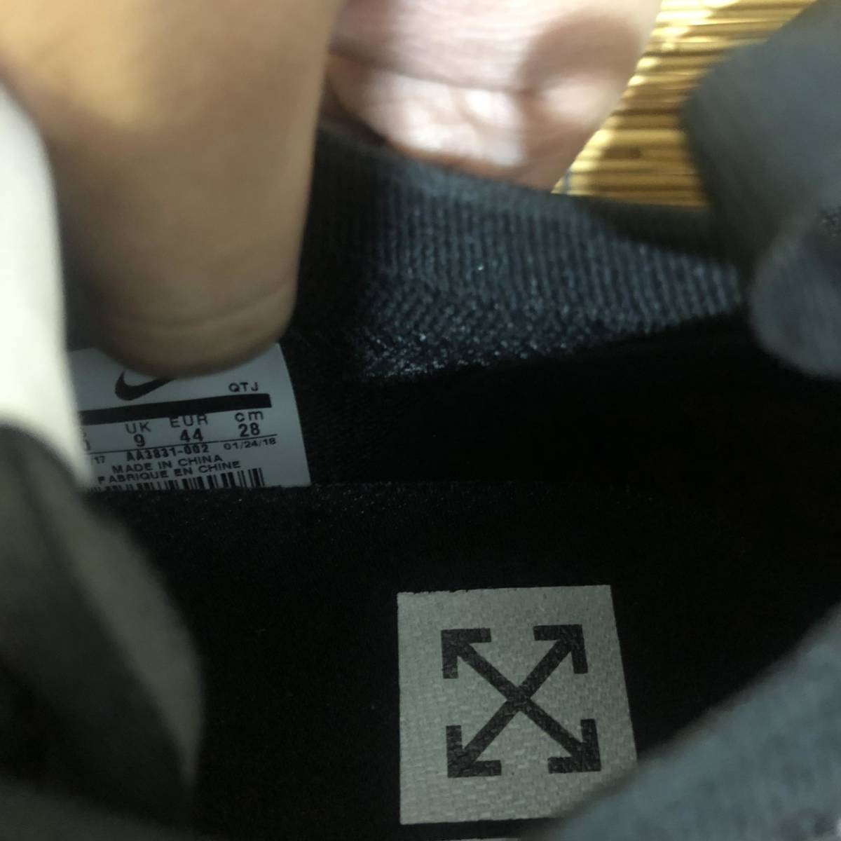 国内正規品ナイキ　オフ　ホワイト ザ 10　ヴェイパーマックス　Nike OFFWHITE THE TEN AIR VAPORMAX FK AA3831-002　 28cm