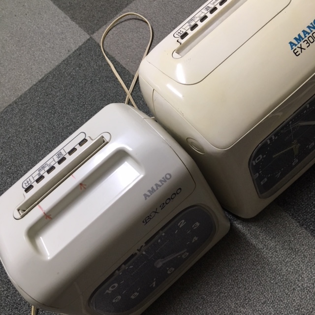 AMANO アマノ EX-3000Nc タイム カード レコーダー 本体 通電確認済み 