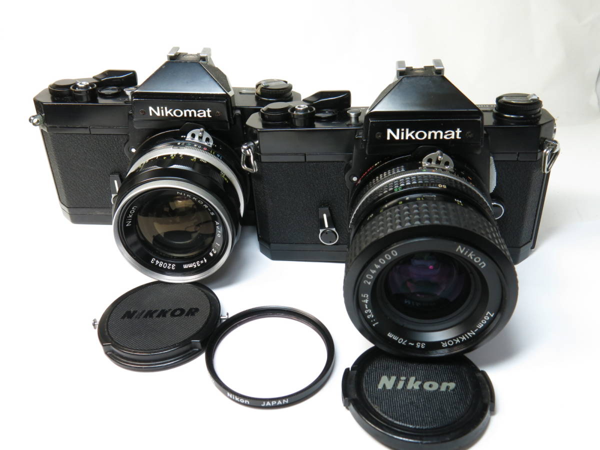 Nikomat ニコン ニコマート Nikomat ブラック 2台セット 35mmレンズ