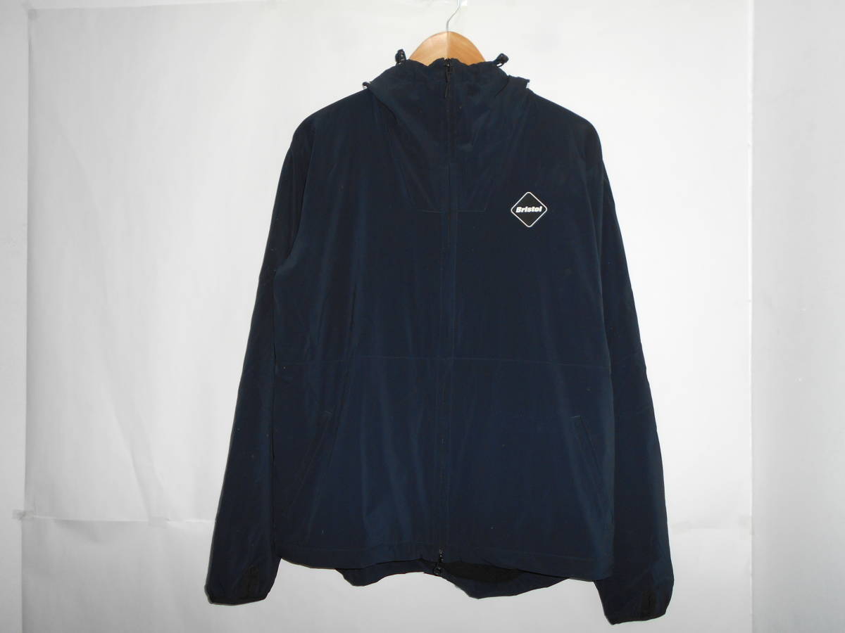19D☆16 17AW FCRB LYCRA BIG LOGO ZIP UP BLOUSON ジップ ブルゾン L