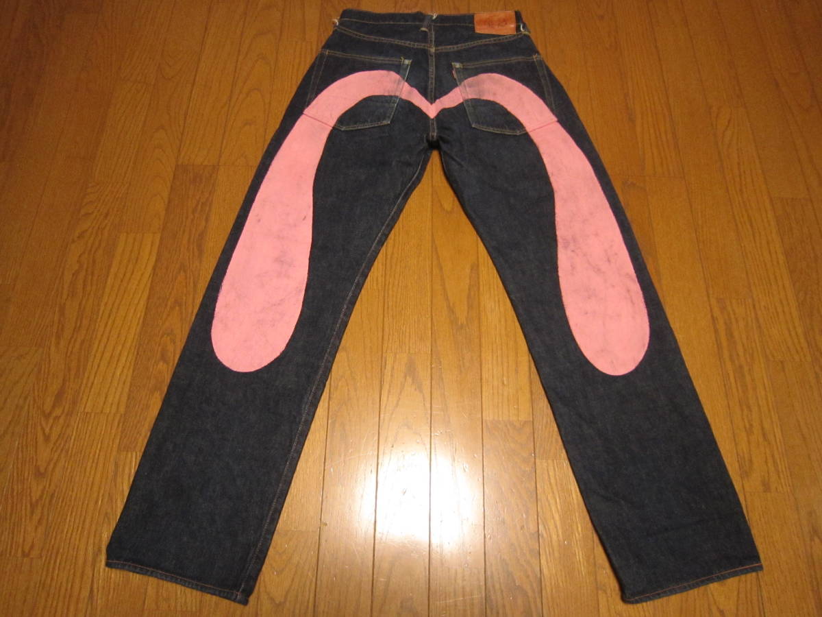 188-61/EVISU/エヴィス/2002/no2/大黒/ピンクカモメ/虎耳/デニムパンツ/W30