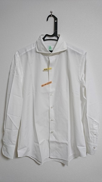 【格安，得価】 Finamore フィナモレ メンズ ドビーチェック柄長袖シャツ ホワイト L 〇A694(Lサイズ)｜売買されたオークション情報、yahooの商品情報をアーカイブ公開 - オークファン ドレスシャツ、ワイシャツ