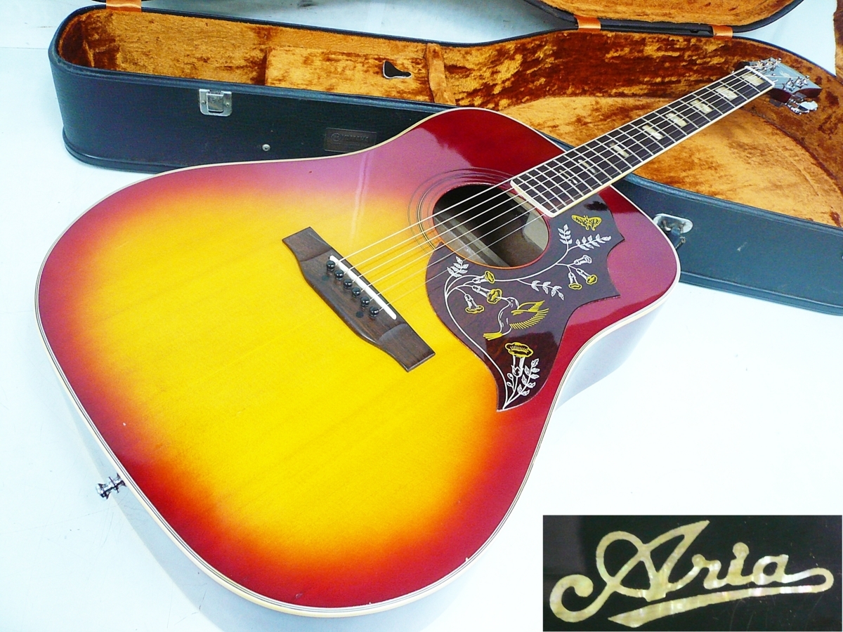 Aria WH-25 ジャパンヴィンテージ ハミングバード アコギ JAPAN
