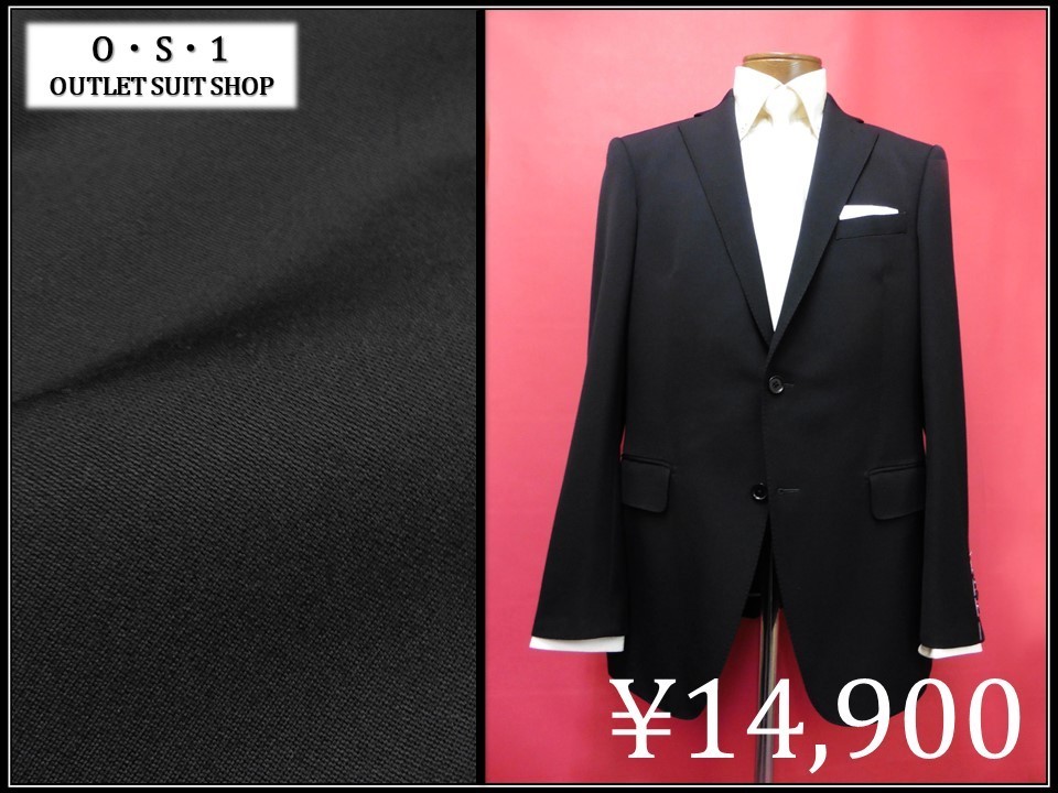 新作入荷,SALE 16SG 新品★オール 高級【ウール100%☆2パンツ☆濃染ブラック☆本台場仕上☆本切羽仕様】 シングルフォーマルスーツ AB8 スリムタイプ □