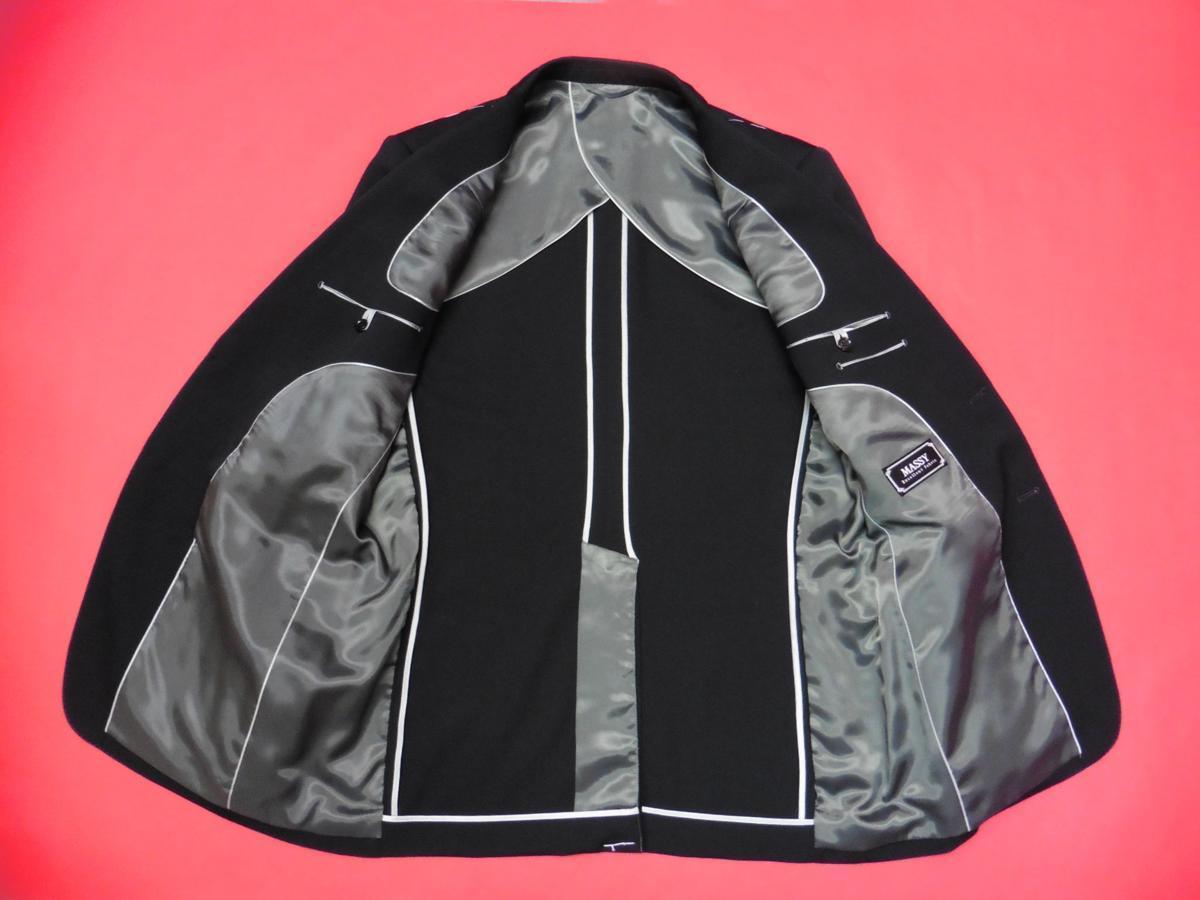 新作入荷,SALE 16SG 新品★オール 高級【ウール100%☆2パンツ☆濃染ブラック☆本台場仕上☆本切羽仕様】 シングルフォーマルスーツ AB8 スリムタイプ □