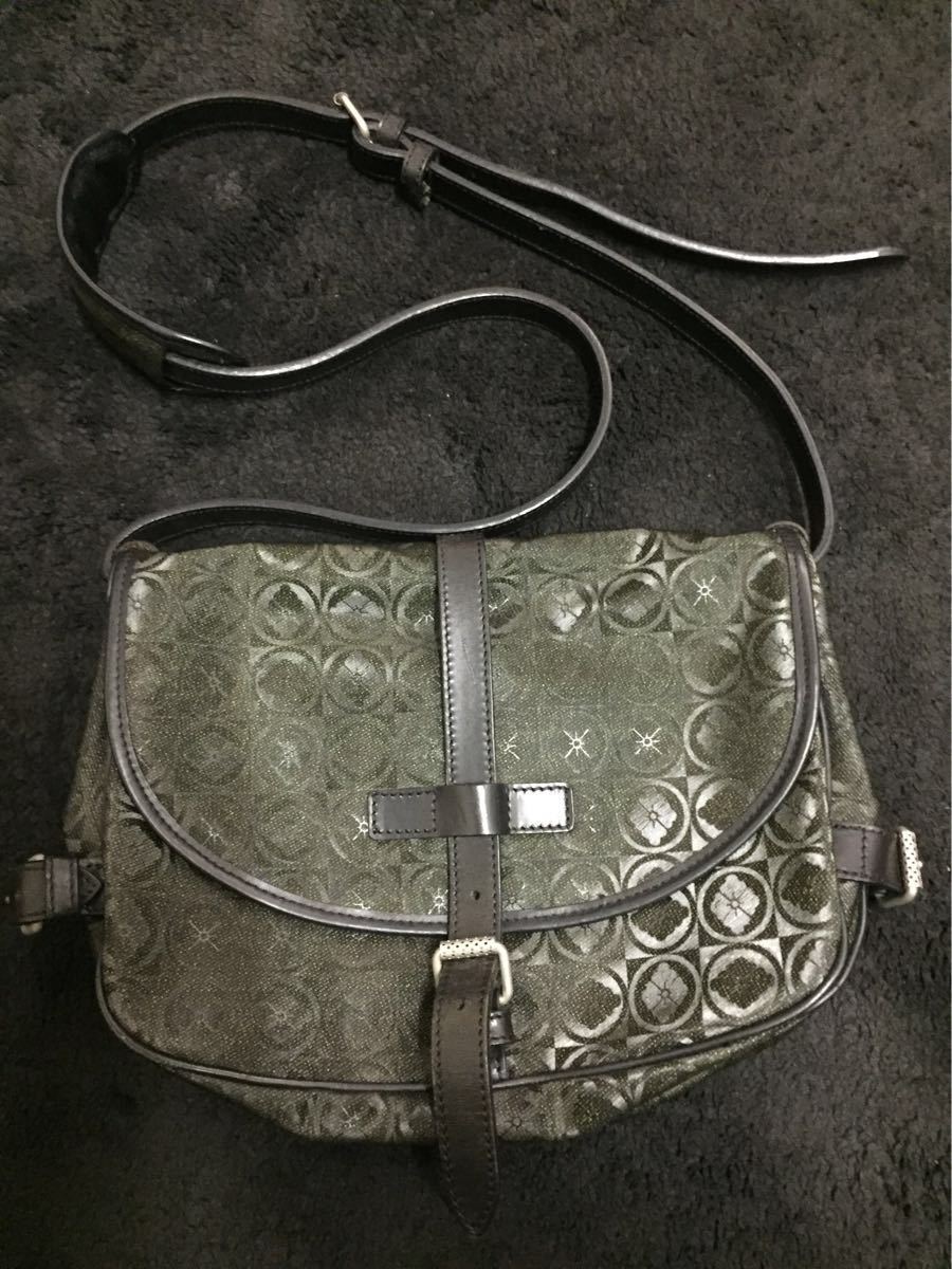 EVISU YAMANE ショルダーバッグ 家紋 髑髏 総柄 EVISU YAMANE DELUXE 