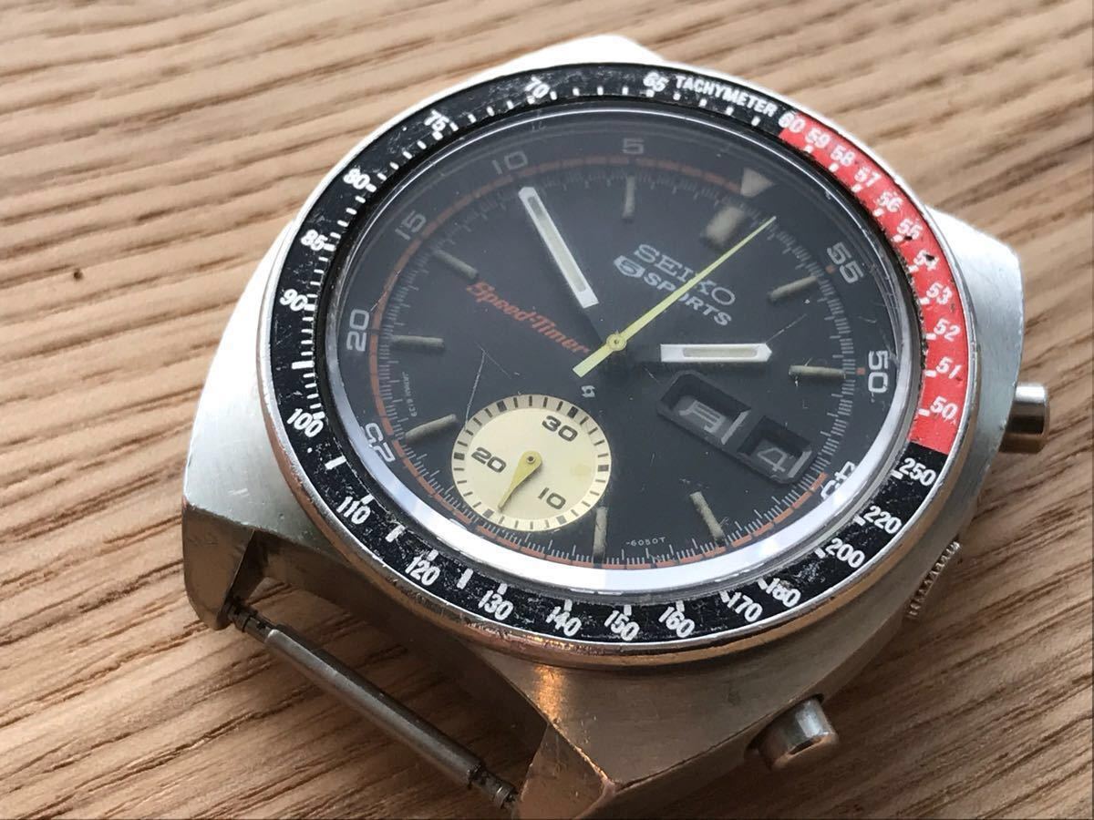 ☆ SEIKO セイコー 5 スポーツ Speed-Timer 6139-6032 コークベゼル 