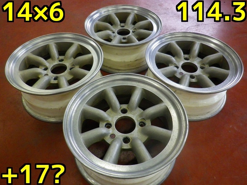 ワタナベ 14インチ 6.5J×2本 6J×2本 114.3 計4本