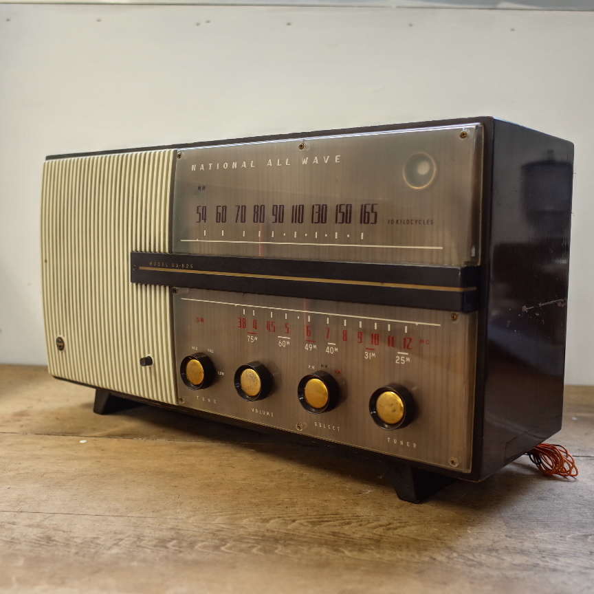 National All Wave 真空管ラジオ Model UA-525 ナショナル 真空管ラジオ ALL WAVE UA-625 National 日本製 通電確認済