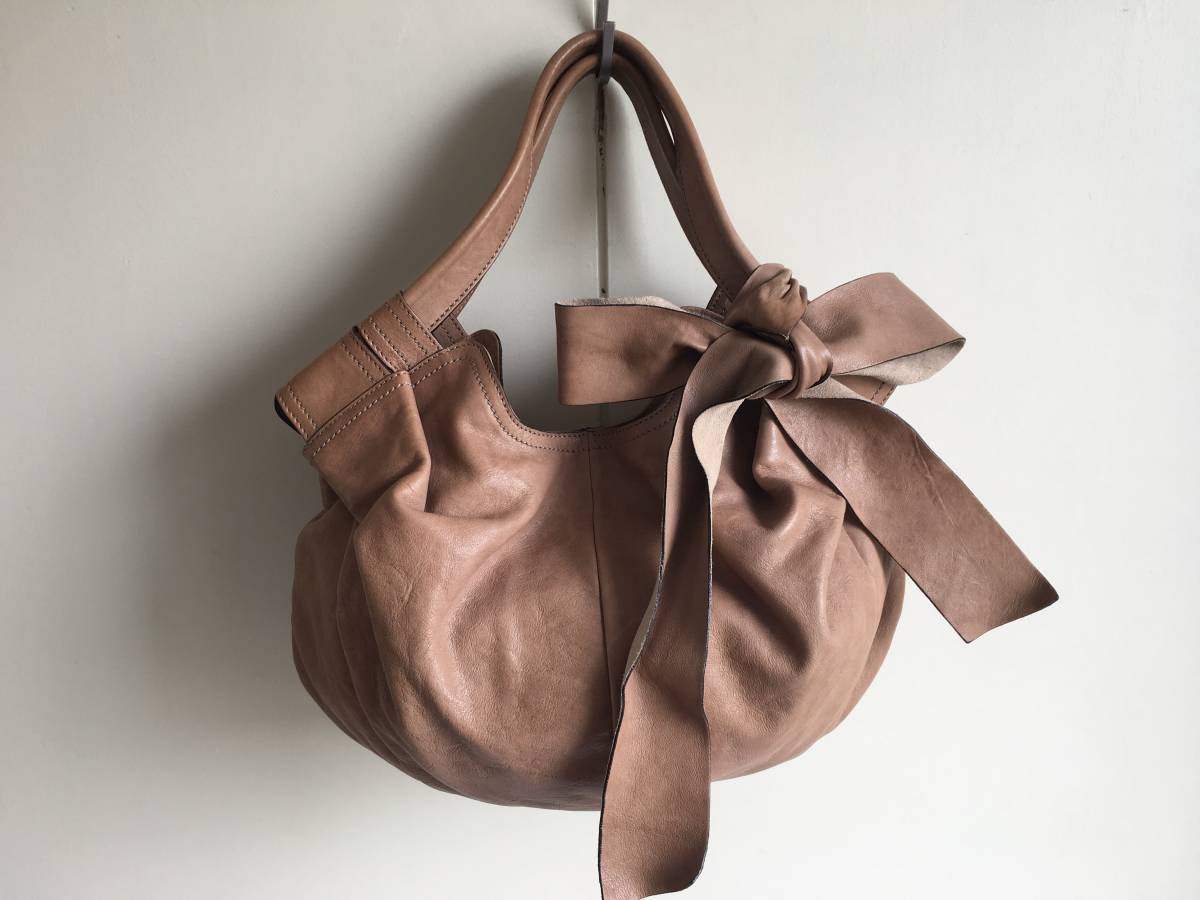 美品◎イタリア製 ANDREA MABIANI アンドレアマビアーニ リボンつき 