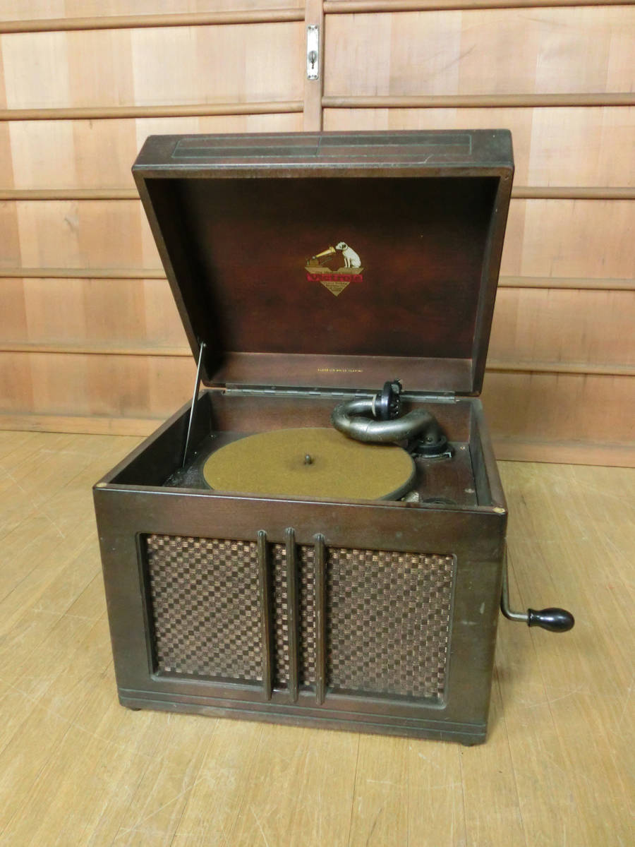 阡》古い蓄音機 victrola ビクトローラー 卓上蓄音機 動作品