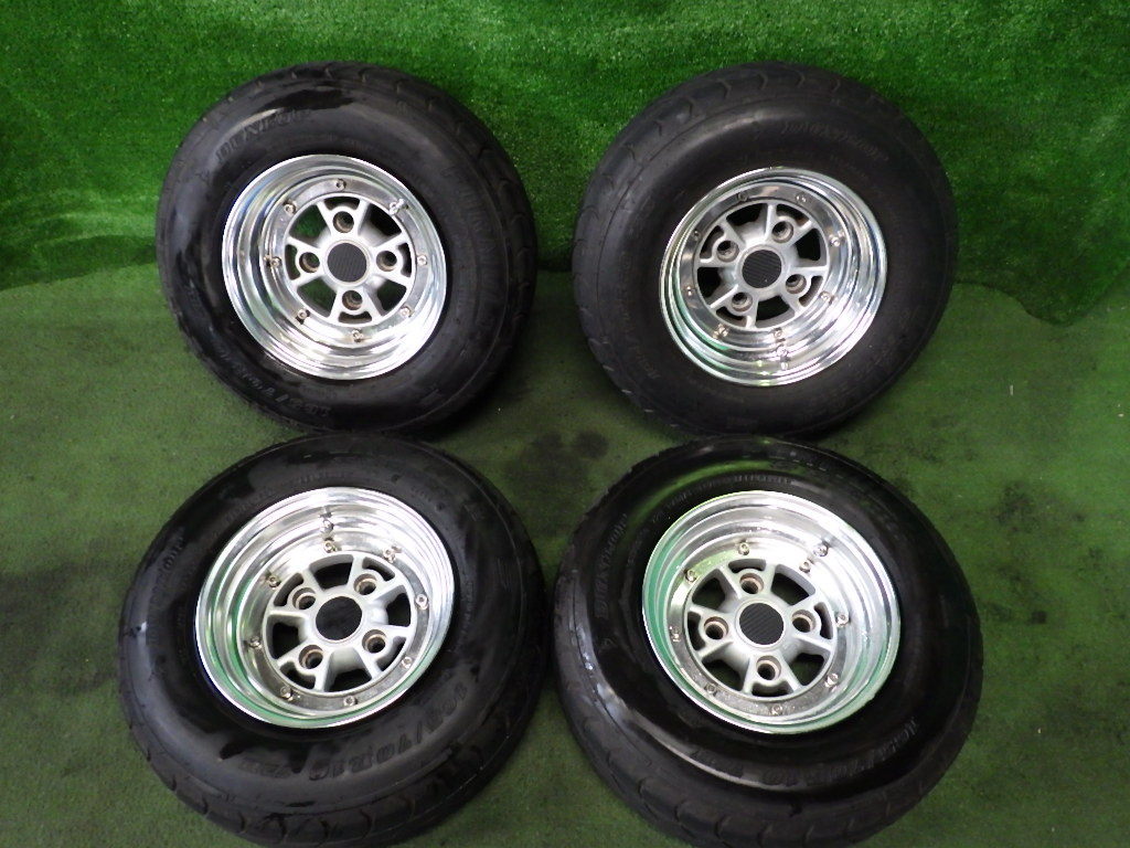 ローバーミニ等 10インチ 6J(-3)? PCD100 4穴 アルミホイール 深リム旧車