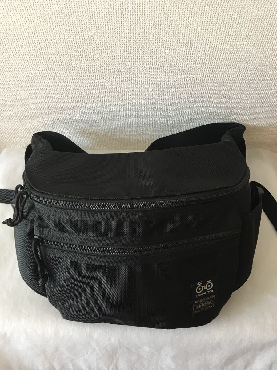 鞄 ◇ PORTER KINASHI CYCLE ボディ バッグ 黒 コラボ 限定 別注