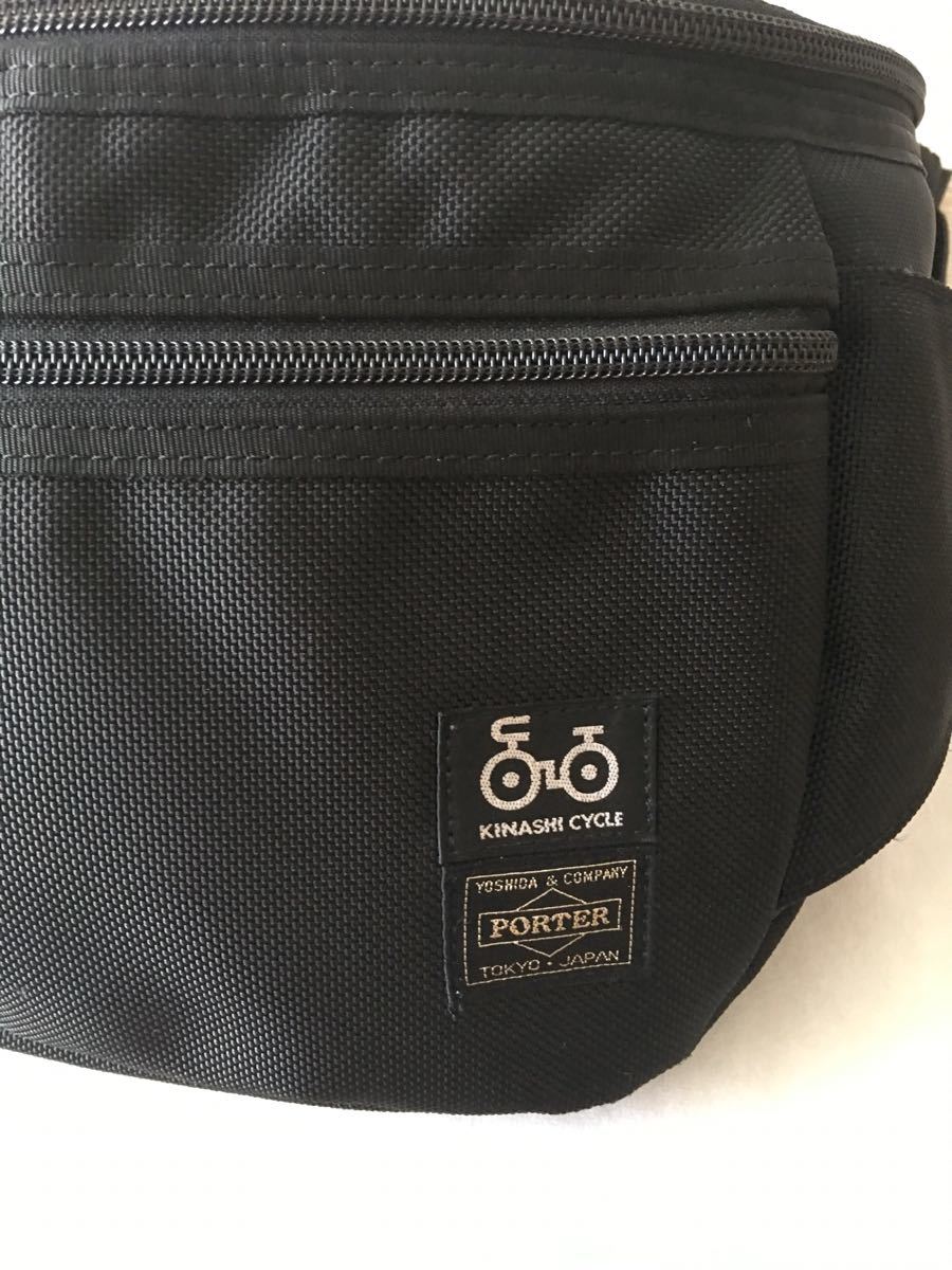 鞄 ◇ PORTER KINASHI CYCLE ボディ バッグ 黒 コラボ 限定 別注