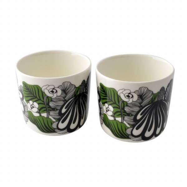 マリメッコ コーヒーカップ 069274 160 取っ手なし 2個セット デザートカップ KAALIMETSA COFFEE CUP 200ml 2PCS