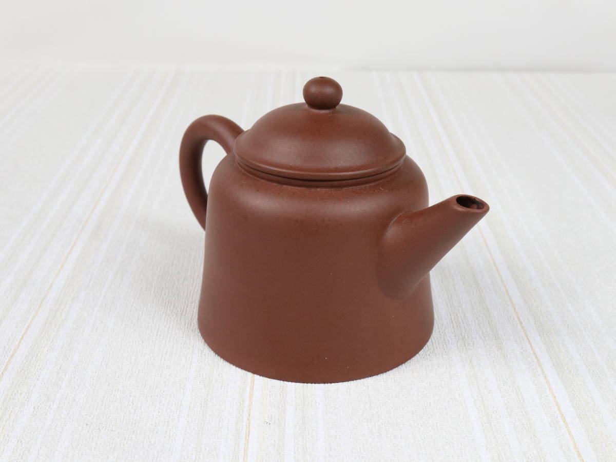 唐物 平底朱泥急須 「荊渓恵孟臣製」 中国宜興　紫砂　茶器　茶道具