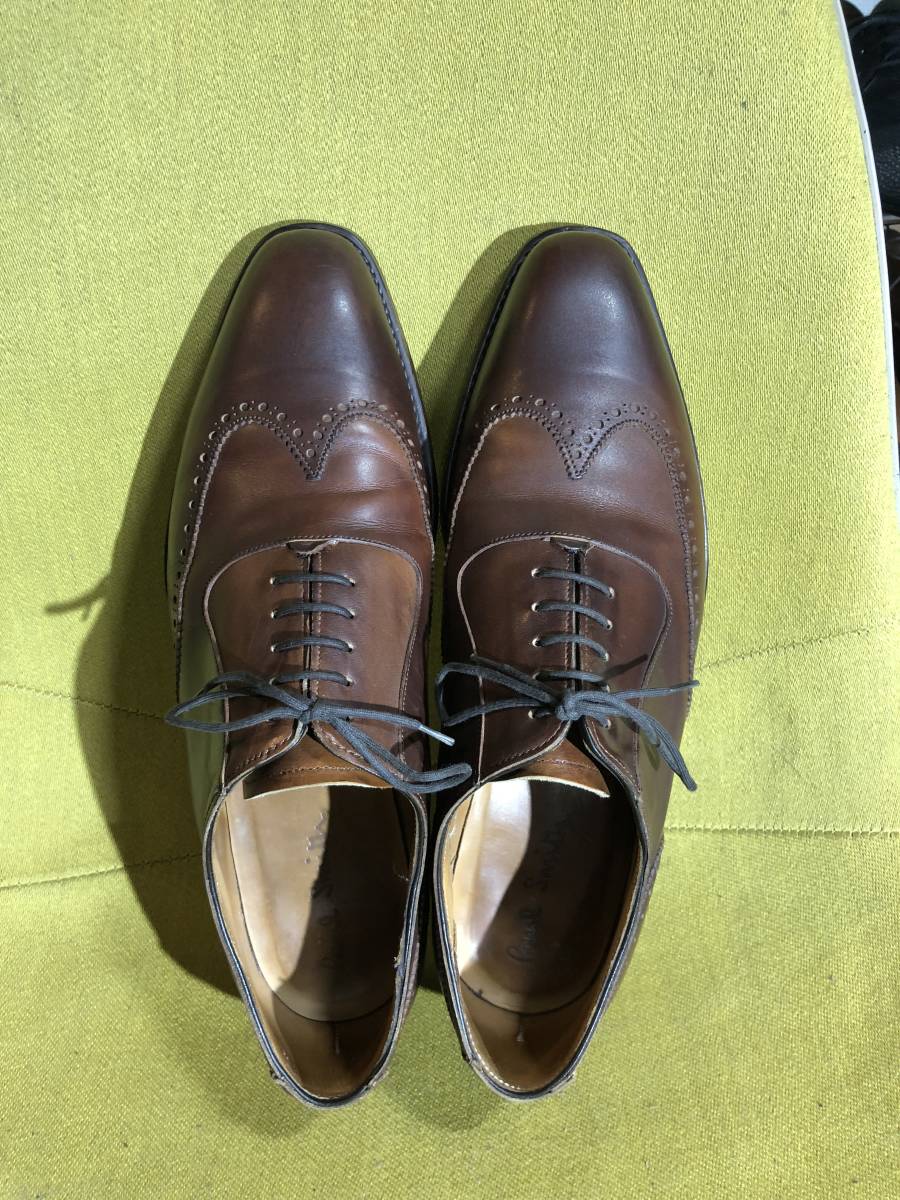 お得，HOT 美品 CHEANEY チーニー ポールスミス別注 ウイングチップ