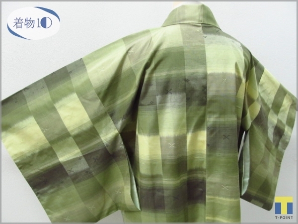  着物10 1円 絹 道中着 紬 変わり格子 袷 身丈89cm 裄68cm 同梱可(紬、お召)｜売買されたオークション情報、yahooの商品情報をアーカイブ公開 - オークファン その他
