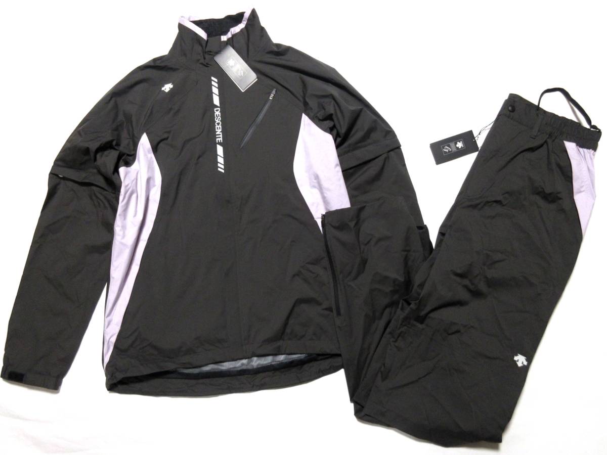 新品◆デサントゴルフ◆セットアップ レインウェア XL カーボンブラック◆DESCENTE GOLF ジャケット パンツ 上下セット 定価34，560円