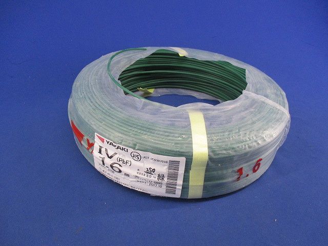 1.6mm IV 緑 : 300m 公式通販 300m巻 住電 IVケーブル1.6mm IV