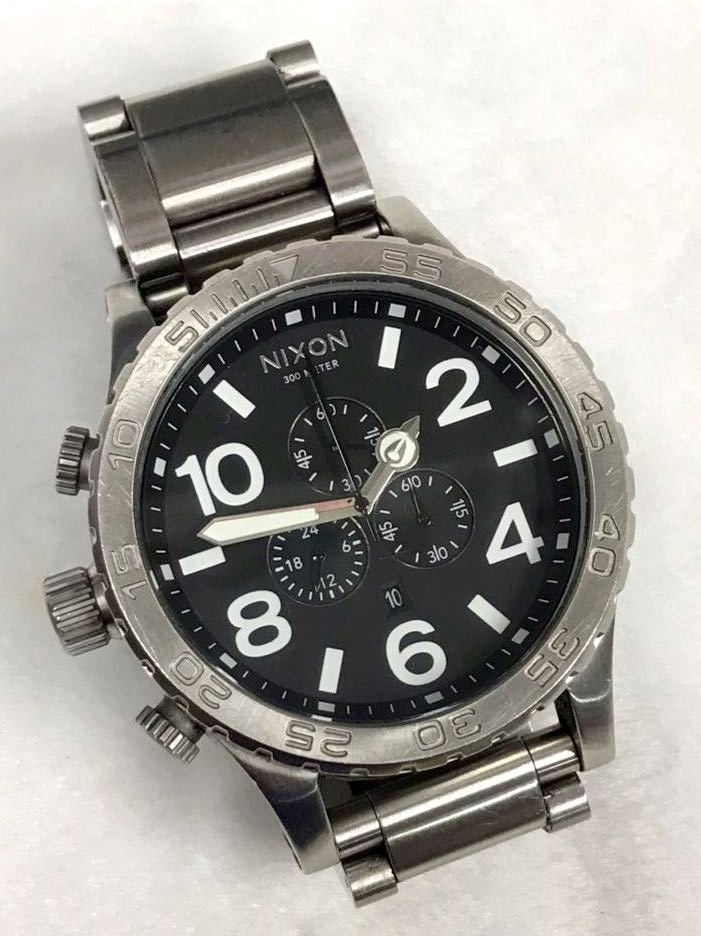 電池交換済 NIXON THE 51-30 CHRONO デイト クォーツ ウォッチ 300 