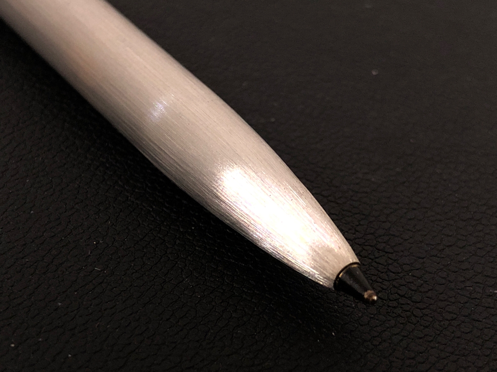 2041】Montblanc 2色ボールペン 赤ペン シルバー 銀 サテン ヘアライン
