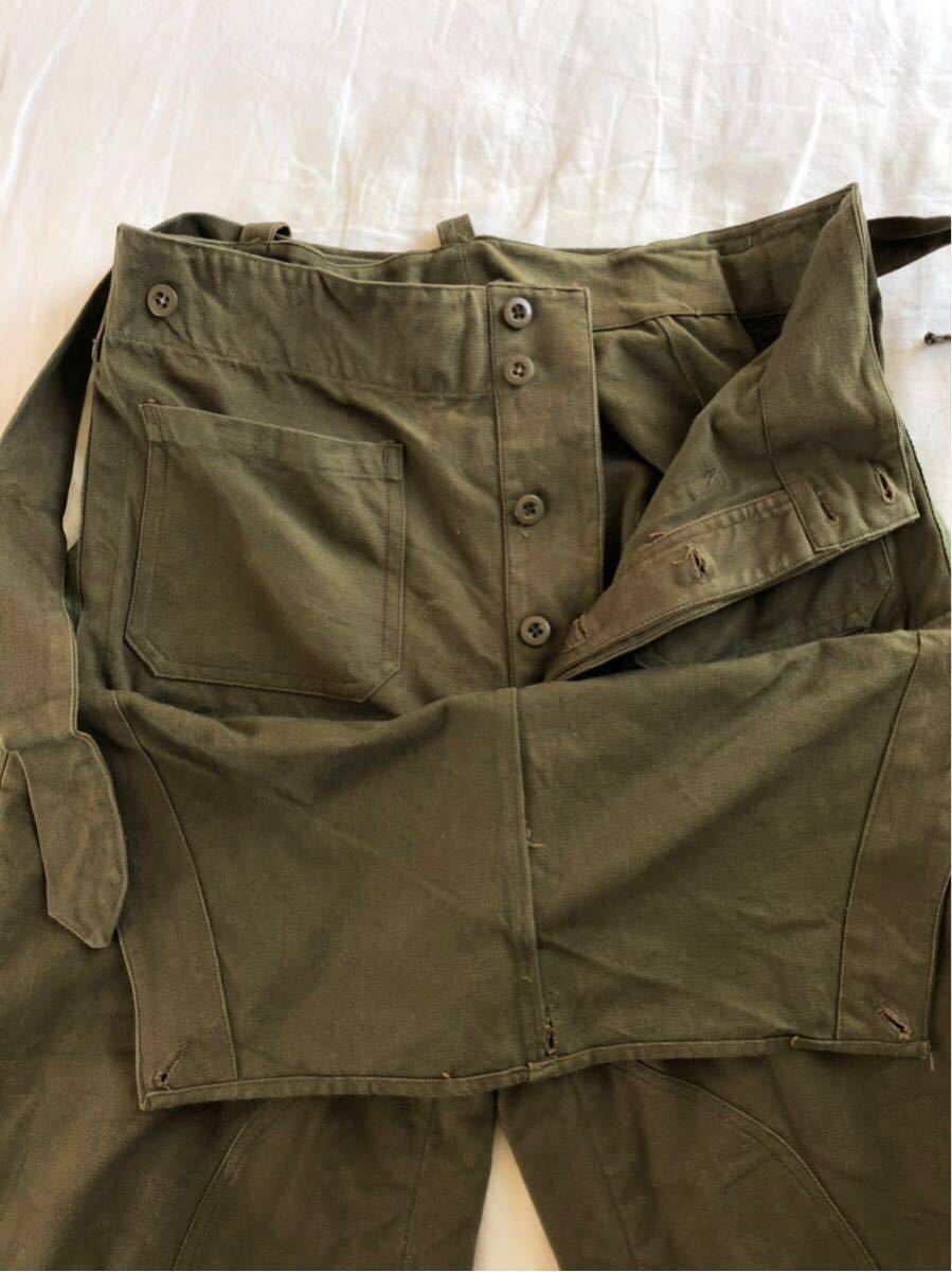 【新作登場，SALE】 フランス軍 ビンテージ オーバーパンツ 40s 50s フランス フレンチ ユーロ モーターサイクルパンツ(Mサイズ)｜売買されたオークション情報、yahooの商品情報をアーカイブ公開 - オークファン Mサイズ