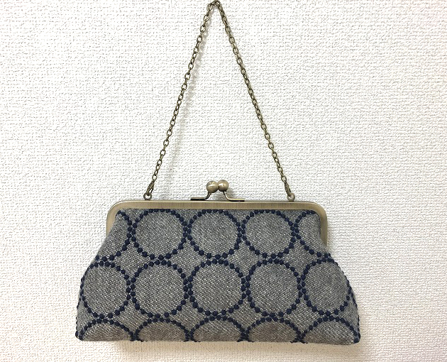 ☆ ハンドメイド がま口 チェーン 付き tambourine バッグ ポーチ