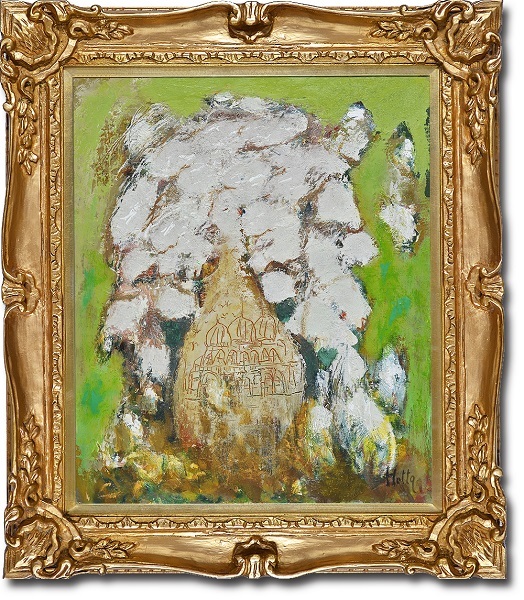 堀田高 - 堀田高「花の庭（南仏カーニュにて）」油絵・特寸30号 南仏
