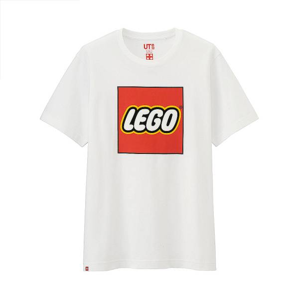 残少☆ ユニクロ レゴ LEGO コラボ Tシャツ ブロック ロゴ UT 白 XL 