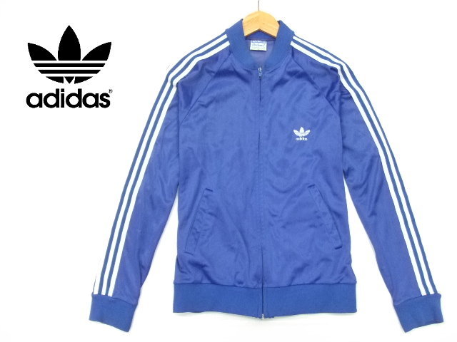 □adidas□ATPジャージ USA製 ビンテージ オリジナル 青 Mサイズ