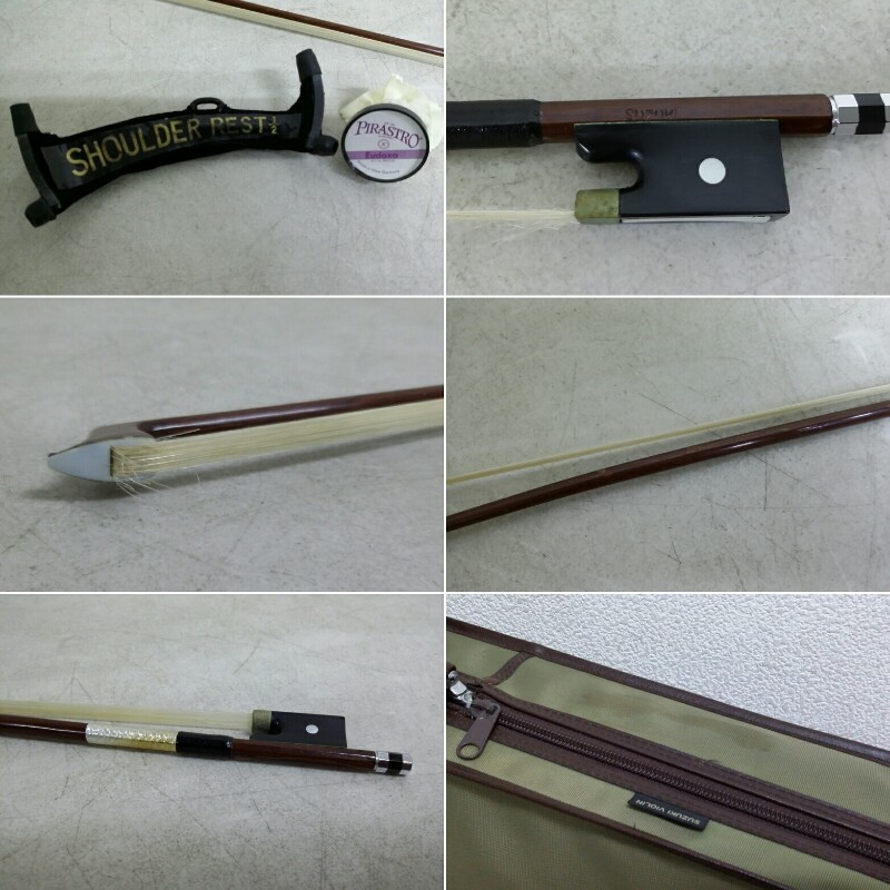 良品 SUZUKI No.220 1/4 1990年製 スズキ バイオリン 弓 楽器・機材