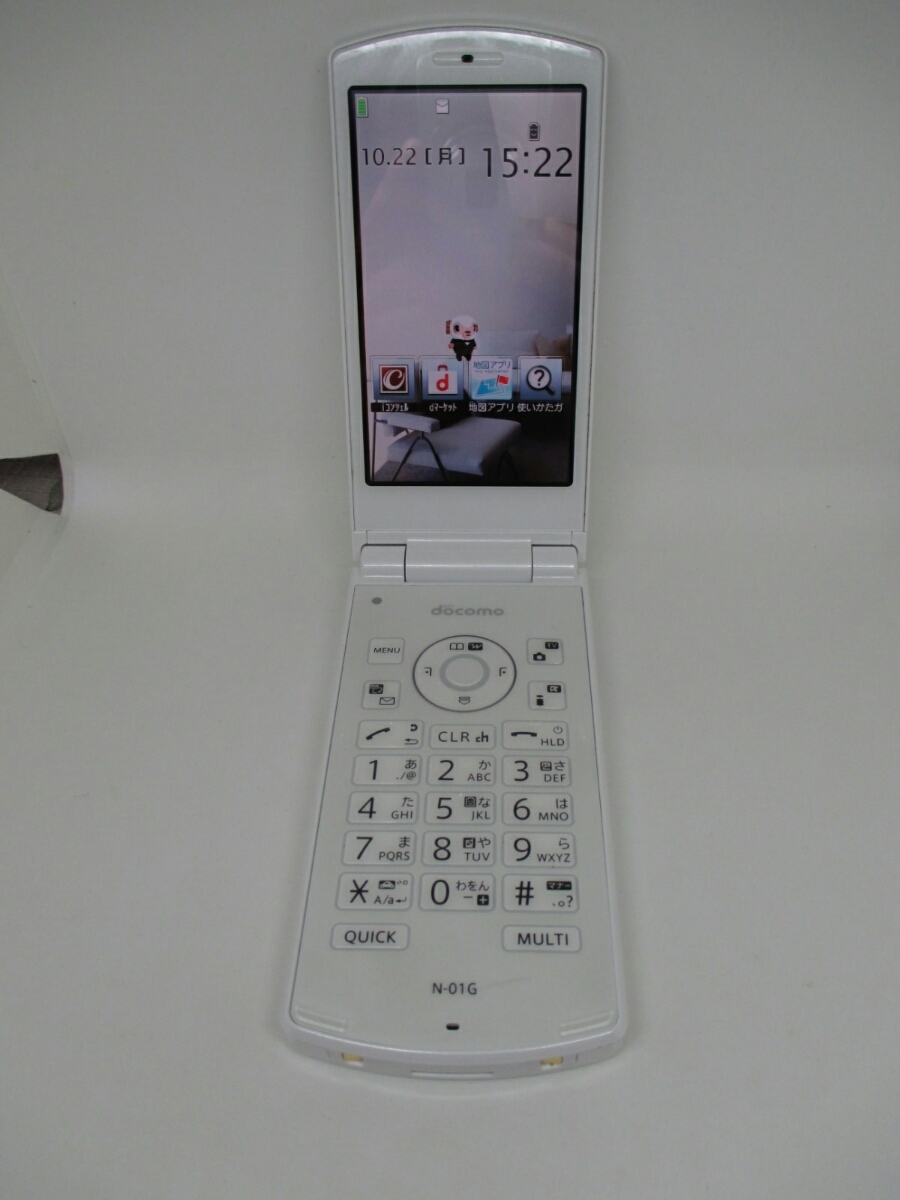 ■ 中古品 ■ ドコモケータイ FOMA N-01G ホワイト ■ ガラケー ■⑤■