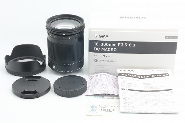 ◆新品同様◆シグマ SIGMA 18-300mm F3.5-6.3 DC MACRO OS HSM Contemporary キヤノン用 付属品完備 元箱 保証◇19450