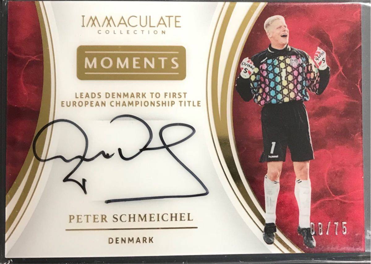 Peter Schmeichel 2017 Panini Immaculate Soccer Moments Auto /75