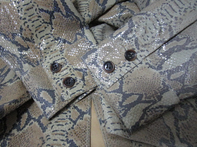 TORNADO MART 蛇柄レザーシャツ・M（トルネードマートスネーク