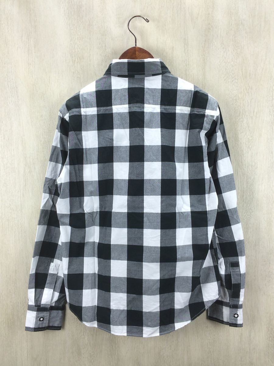 PUNK DRUNKERS◆長袖シャツ/M/コットン/GRY/ギンガムCK