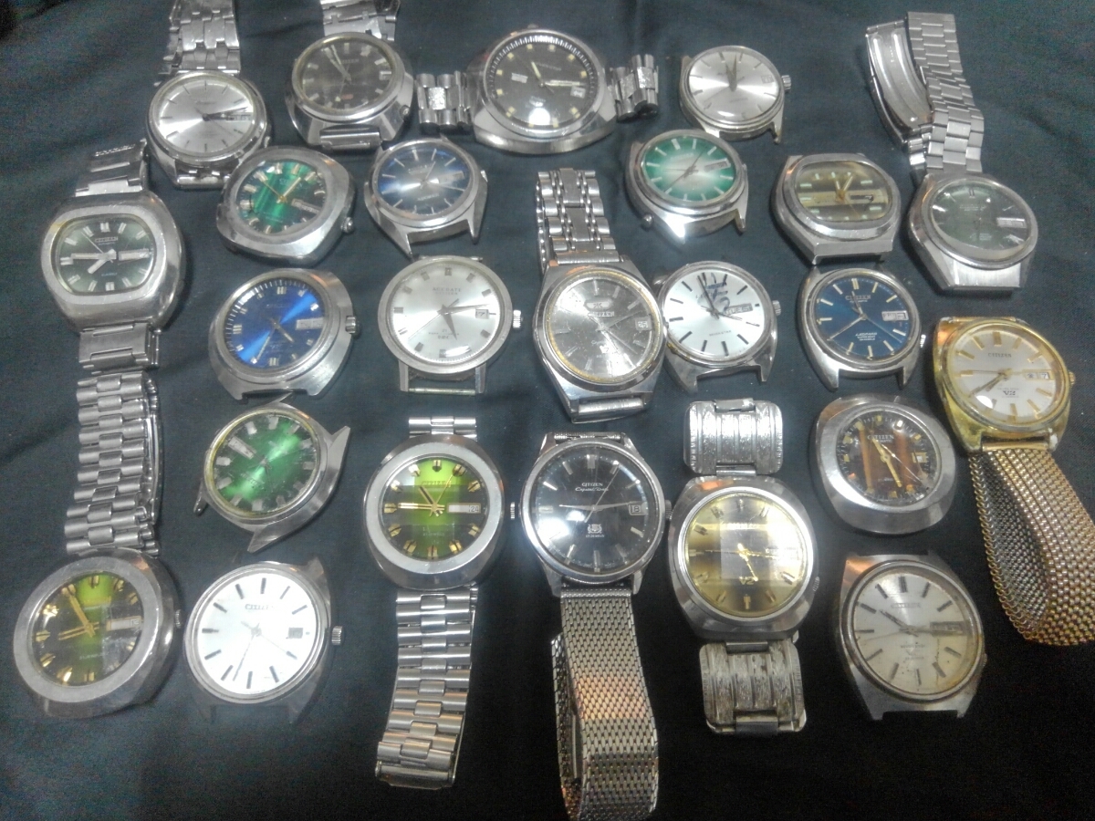 アンテイク時計ジャンクでおねがい ジャンク品 CITIZEN レオパード/ セブンスター/クリスタルデイト/アド